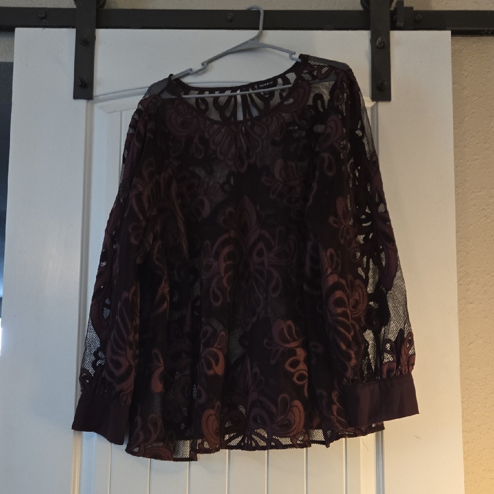 Torrid Lace Blouse - Rich Purple